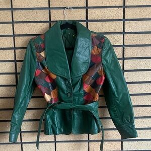 Colorful Leather Jacket Vintage